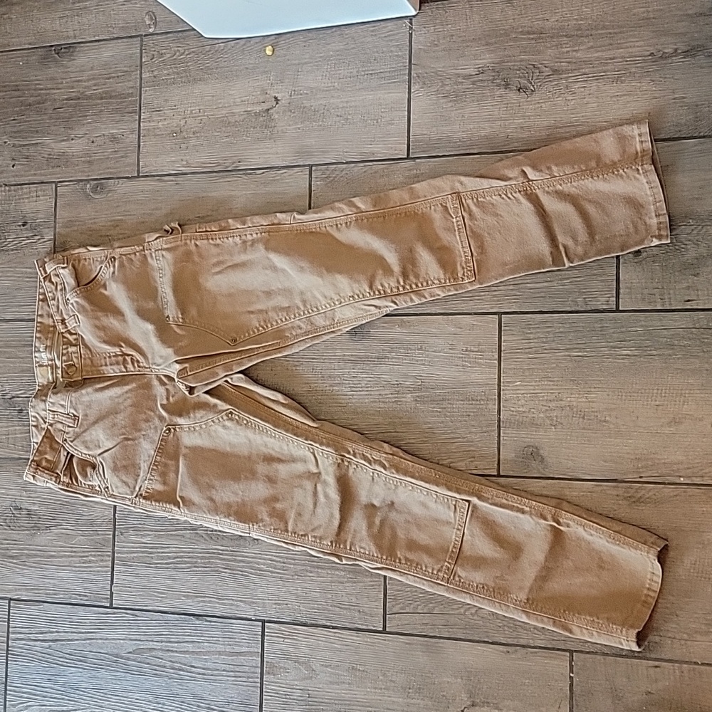 Womens Carhartt slim fit canvas double knee work pants